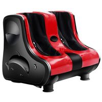 Costway - Shiatsu Kneading Rolling Vibration Heating Foot Calf Leg Massager - Red/Black - Alternate Views