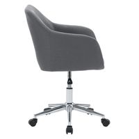 CorLiving - Marlowe Upholstered Chrome Base Task Chair - Gray - Alternate Views