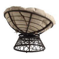 OSP Home Furnishings - Papasan Chair - Cream - Alternate Views
