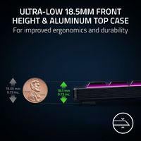 Razer - BlackWidow V4 Low-profile HyperSpeed Wireless TKL Mechanical Orange Tactile Switch Gaming... - Alternate Views