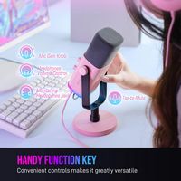 FIFINE USB/XLR Dynamic Microphone with RGB & Volume Control, for PC & Mobile, Gaming & Streaming ... - Alternate Views