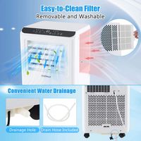 Costway 6500 BTU Portable Air Conditioner Cools up to 350 sq.ft 3 -in-1 Air Cooler Dehumidifier F... - Alternate Views