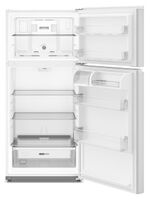 Whirlpool - 28 in. Wide 14.3 cu. ft. Top-Freezer Refrigerator with Total Coverage Cooling - White - Alternate Views