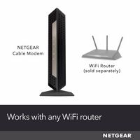 NETGEAR - Nighthawk DOCSIS 3.1 Cable Modem - Black - Alternate Views