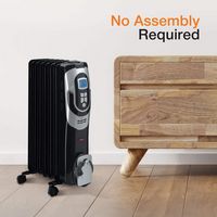 Lifesmart - 1500W Digital Oil Filled Radiator - Black - Alternate Views