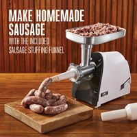 Weston - #8 Electric Meat Grinder & Sausage Stuffer - White - Alternate Views