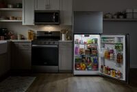 Whirlpool - 30 inch wide 19 cu. ft. Top Freezer Refrigerator with Total Coverage Cooling - Black - Alternate Views