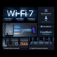 TP-Link - Archer BE9700 Tri-Band Wi-Fi 7 Router - Black - Alternate Views
