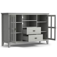 Simpli Home - Artisan SOLID WOOD 53 inch Wide Contemporary TV Media Stand in Fog Grey For TVs up ... - Alternate Views