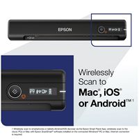 Epson - ES-60W Wireless Mobile Color Sheetfed Document Scanner - Black - Alternate Views