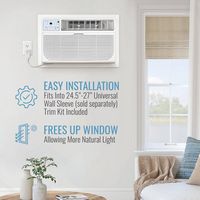 Keystone - Energy Star 12,000 BTU 115V Through-the-Wall Air Conditioner with Follow Me LCD Remote... - Alternate Views
