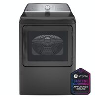 GE Profile - 7.4 Cu. Ft. Smart Gas Dryer with Sanitize Cycle and Sensor Dry - Diamond Gray - Alternate Views