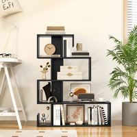 Costway - 1 PCS 5-Tier S-Shaped Bookshelf with Open Cubes Anti-Toppling Kits Freestanding Bookcas... - Alternate Views