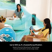 Shark - 3-in-1 Clean Sense Air Purifier, Heater & Fan, HEPA Filter, 500 Sq Ft Coverage - Black - Alternate Views