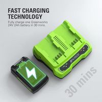 Greenworks - 24V 2A Dual Port Battery Charger - Alternate Views