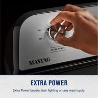 Maytag - 4.7 Cu. Ft. High Efficiency Top Load Washer with Extra Power Button - Volcano Black - Alternate Views