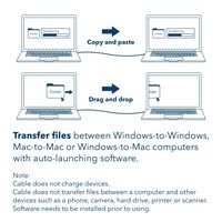 Insignia™ - 6 ft. USB 3.0 File Transfer Cable for Windows / Mac Computers - Black - Alternate Views