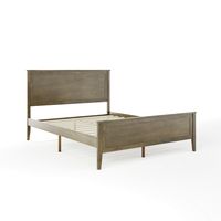 Martha Stewart - Corbin Wooden Queen Size Platform Bed with Headboard and Footboard in Brown Gray... - Alternate Views