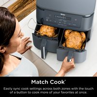 Ninja - Foodi 6-in-1 10-qt. XL 2-Basket Air Fryer with DualZone Technology & Smart Cook System - ... - Alternate Views