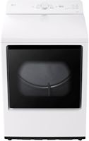 LG - 7.3 Cu. Ft. Smart Electric Dryer with Sensor Dry - Alpine White - Alternate Views