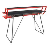 OSP Home Furnishings - Glitch Battlestation Gaming Desk - Red - Alternate Views