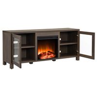 Camden&Wells - Quincy Log Fireplace TV Stand for Most TVs up to 65