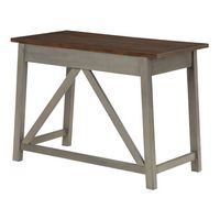 OSP Home Furnishings - Milford Rustic Writing Desk - Slate Grey - Alternate Views