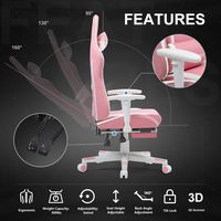 GTPlayer - GT002 Ergonomic Leather Ergonomic Gaming Chair - Pink - Alternate Views