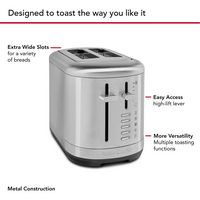 KitchenAid - 2 Slice Programmable Toaster - Brushed Stainless Steel - Alternate Views