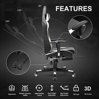 GTPlayer - GT002 Ergonomic Leather Ergonomic Gaming Chair - White - Alternate Views