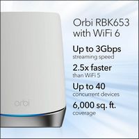 NETGEAR - Orbi 650 Series AX3000 Tri-Band Mesh Wi-Fi 6 System (3-pack) - White - Alternate Views