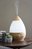 Sunpentown - Ultrasonic Humidifier with Fragrance Diffuser - Wood Grain - Alternate Views