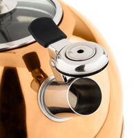 Viking - 2.6 Quart Whistling Tea Kettle with 3-Ply Base - Rose Gold - Alternate Views