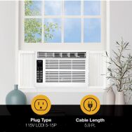 Whirlpool - 250 Sq. Ft. 6,000 BTU Window Air Conditioner - White - Alternate Views
