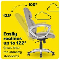 Serta - Executive Office Ergonomic Chair - Glacial Gray - Silver - Alternate Views