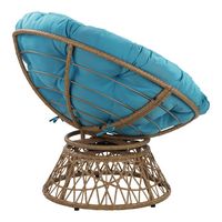 OSP Home Furnishings - Papasan Chair - Blue - Alternate Views