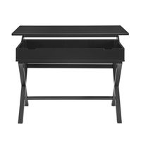 Linon Home Décor - Penrose Campaign-Style Lift-Top Desk - Black - Alternate Views