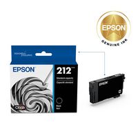 Epson - 212 Claria Ink Standard Capacity Black Cartridge (T212120-S) - Black - Alternate Views