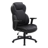 Office Star Products - Exec Bonded Lthr Office Chair - Black - Angle