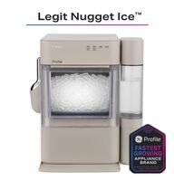 GE Profile - Opal 2.0 Ultra Nugget Ice Maker with Side Tank and Scale Inhibiting Filter - Sandstone - Angle