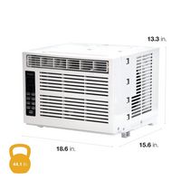 Whirlpool - 250 Sq. Ft. 6,000 BTU Window Air Conditioner - White - Angle