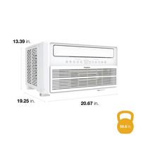Whirlpool - 12,000 BTU Window Mounted Inverter Air Conditioner with Remote Control - White - Angle
