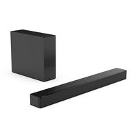 Hisense - 2.1 CH Soundbar with Wireless Subwoofer - Black - Angle