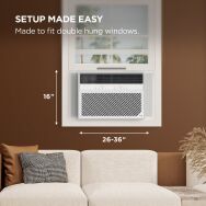 TCL - 550 Sq. Ft. 12,000 BTU Smart Window Air Conditioner, Digital, Remote Included with Remote -... - Angle