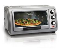 Hamilton Beach - Easy Reach Toaster Oven with Roll-Top Door - Silver - Angle