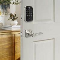Yale - Assure Lock 2 Touch with Wi-Fi and Valdosta Lever - Satin Nickel - Angle