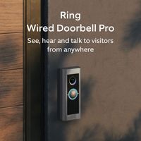 Ring - Wired Doorbell Pro Smart WiFi Video Doorbell - Satin Nickel - Angle