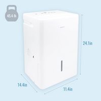 Keystone - 50-Pint Portable Dehumidifier - White - Angle