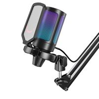 FIFINE - USB condenser microphone with RGB lighting - Angle