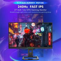 Titan-army - P2710S 27” Gaming Monitor, IPS 240Hz 2K QHD FreeSync 95% DCI-P3 100% sRGB with HDR40... - Angle